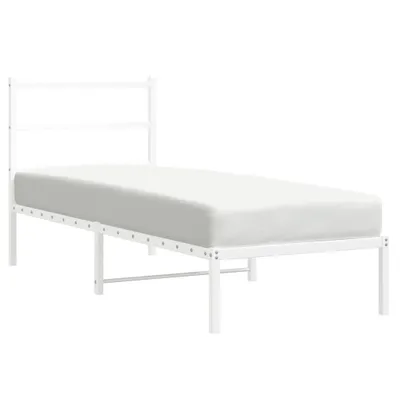 Obrázek produktu pro vidaXL Postel s čelem kovová bílá 80x200 cm