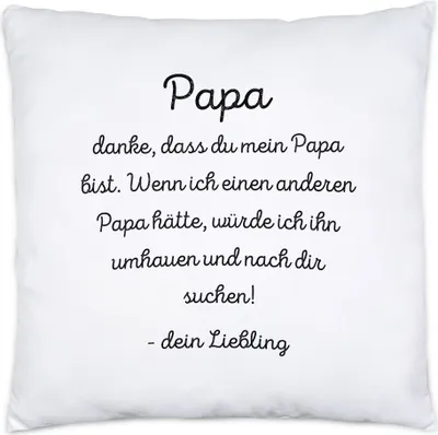 Produktbild von Einen anderen Papa würde ich umhauen und dich suchen Kissen Inkl Füllung Geschenk Vatertag Lustig