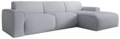 Produktbild von Selsey Bouvi – Ecksofa, Ottomane rechts, hellgrau, Bouclé