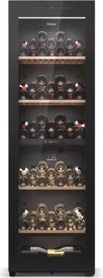 Produktbild von Haier Wine Bank 60 Series 7 HWS236GDEH1, Weinkühler mit Kompressor, Freistehend, 236 Flasche(n), E, Schwarz, Schwarz