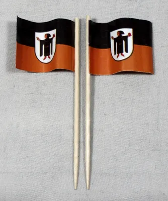 Produktbild von Party-Picker Flagge München Papierfähnchen in Spitzenqualität 25 Stück Beutel