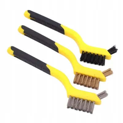 Produktbild von 180-Mm-Draht-Faltenbürsten-Set (3-Teilig / 3 Borstentypen)