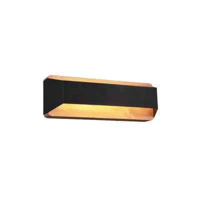 Zdjęcie produktu dla Kinkiet LED ARINO jasne drewno-czarny 13,5W Ciepła biel 1500lm drewno wym:12x35,2x35,2cm IP20 Trio