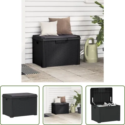 Obrázek produktu pro The Living Store Zahradní truhla se sedákem antracit 125 L PP