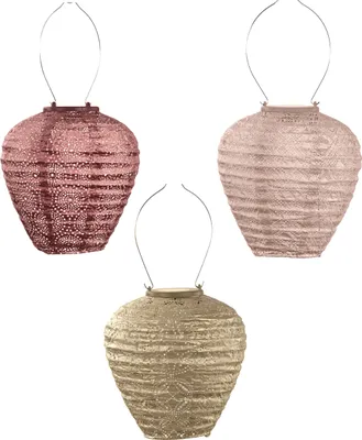 Produktbild von LUMIZ Gartenbeleuchtung - Ballon Satz - 3 Stück - Solarlamp - Gold
