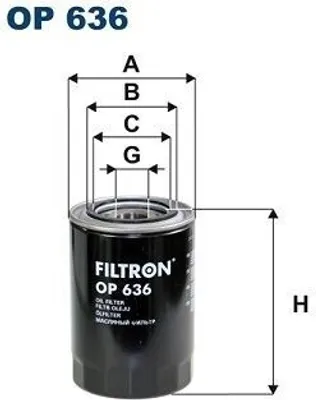 Immagine prodotto di Filtro Olio Filtron Op 636