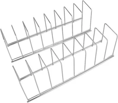 Immagine prodotto di Portacoperchi in acciaio inossidabile - resistente alla ruggine - robusto - facile da pulire - per la cucina di casa.