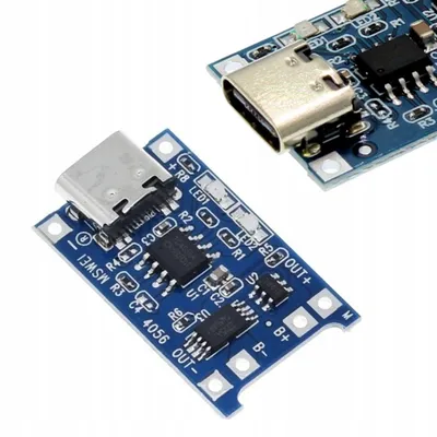 Produktbild von Rosfix LI-ION Akku Ladegerät – USB Typ C | 5V 1A | Schutz vor Unterspannung | Kompaktes Design 28x17mm | LED-Anzeigen u.a.