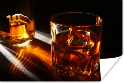 Produktbild von MuchoWow® Poster Gläser - Whiskey - Getränke 90x60 cm - Schlafzimmer