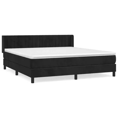 Obrázek produktu pro vidaXL Postel Boxspring s matrací černá 160x200 cm Velvet