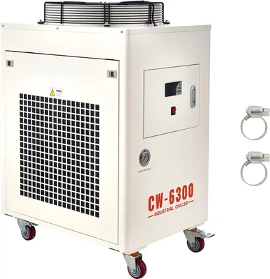 Produktbild von SucceBuy Industrieller Wasserkühler 8 kW, Kühlsystem mit Kompressor, 40-Liter-Tank, maximale Durchflussrate von 70 L/min, Wasserchiller für CO2-Lasergravur- und Schneidemaschinen