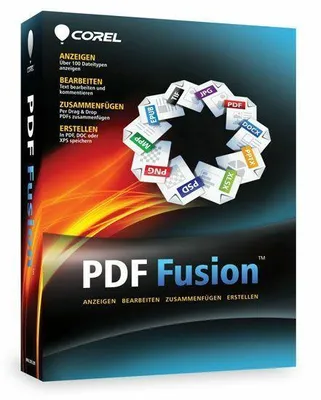 Produktbild von Corel PDF Fusion, Win, Mini-Box, DEU, 1.3 GHz, 512 MB, 250 MB, DEU