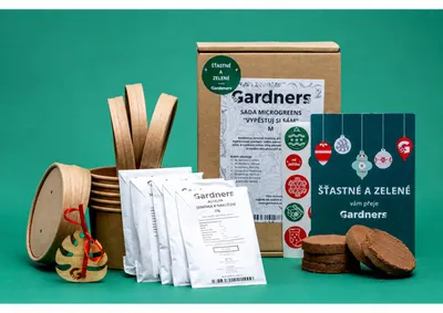 Obrázek produktu pro Vánoční dárková sada - Microgreens Gardners "Vypěstuj si sám", M, Obrázek vytvořený pomocí AI