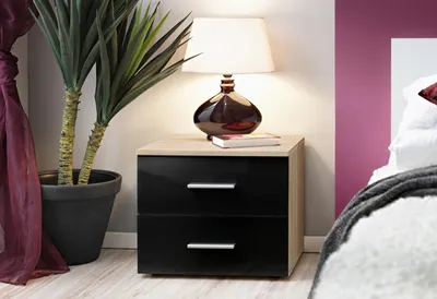 Immagine prodotto di Mobili per soggiorno Lusso Comodino di design Camera da letto moderna Nera