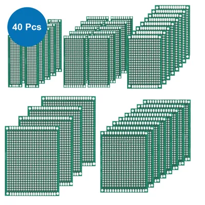 Produktbild von MMOBIEL 40x PCB-Lochraster Leiterplatte mit Schraubenklemmleisten 2 / 3 Pins männlich