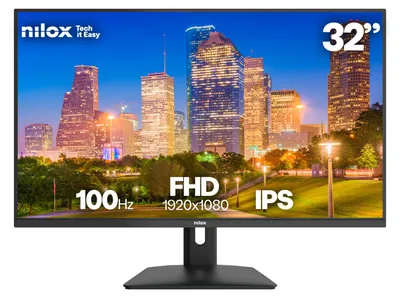 Produktbild von Nilox MONITOR 32 IPS 4MS HDMI VGA 100HZ, 81,3 cm (32"), 1920 x 1080 Pixel, Full HD, LCD, 4 ms