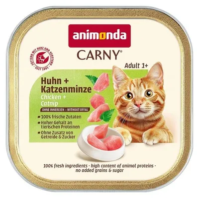Produktbild von ANIMONDA CARNY Katzenfutter, Nassfutter mit Hühnchen und Katzenminze, 85g