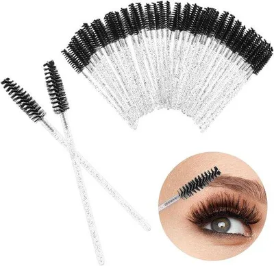 Produktbild von Famanu Wimpernbürsten für Trennen und Separieren - 50 Stück, transparent