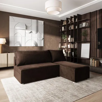 Produktbild von Masseno Ecksofa BRISO M mit Schlaffunktion L-Form, Sofa mit Bettkasten, Wohnzimmersofa, Couch, Soffa, Bettsofa, Couchgarnitur- Braun, MONOLITH 29