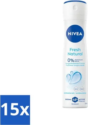 Produktbild von Nivea - Deodorant Spray - Fresh Natural - 48 Stunden lang anhaltend - 150 ml - Vorteilspack - 15 Stücke