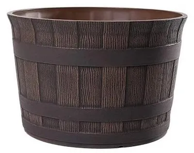 Obrázok produktu pre Plastový kvetináč s dreveným vzhľadom Ø 36 cm