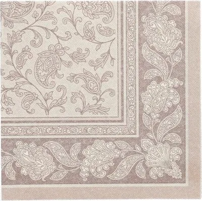 Produktbild von 160 Servietten "ROYAL Collection" 1/4-Falz 40 cm x 40 cm mocca "Ornaments"