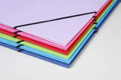 Produktbild von Clairefontaine 44500C Zeichenmappe Kraft Verge mit Gummizug rücken 30 mm, innen: 50 x 70 cm, außen: 52 x 72 cm, schwarz