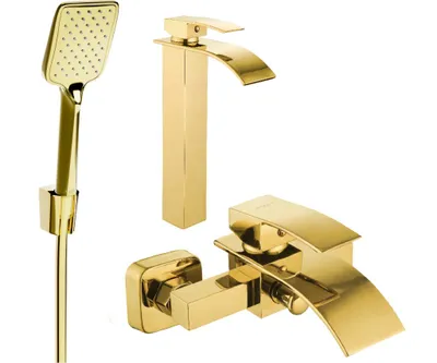 Zdjęcie produktu dla Mexen Aries R62 zestaw wannowy, złoty - 744813R62-50