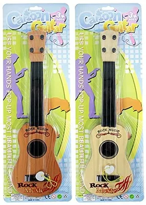 Produktbild von Mini Spielzeug Gitarre "Rock Music" 42 cm - farblich sortiert - Preis pro Stück!