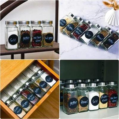 Produktbild von Famanu Gewürzgläser Set - 35 Stück mit Edelstahlverschluss und Zubehör