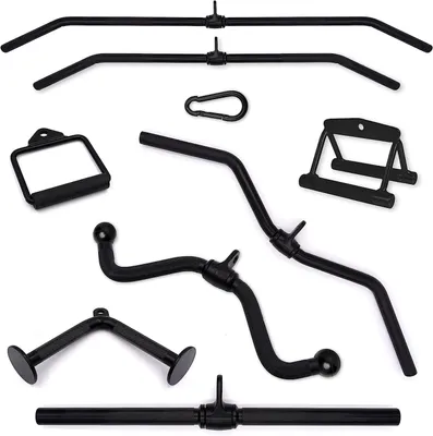 Produktbild von C.P. Sports Einhandgriff schwarz mit Karabinerhaken 8 mm | Stahl massiv, für Zugübungen an Kraftstation/Kabelzugturm | für Bodybuilding, Kraftsport, Fitness