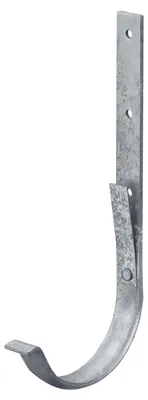 Produktbild von INEFA Rinneneisen, Rinnenhalter, halbrund NW100 / 100mm Silber Dachrinnenzubehör, Dachrinnenhalter aus verzinktem Stahl, einfache Steckmontage