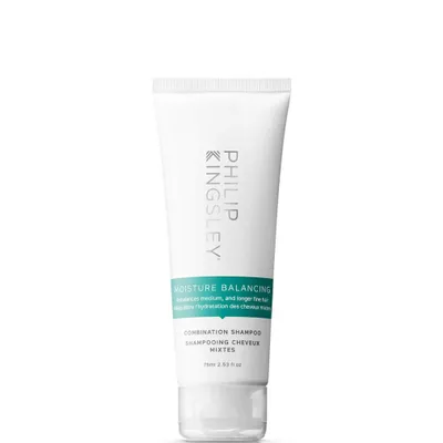 Produktbild von Philip Kingsley Moisture Balancing Shampoo, 75 ml, mit Weizenprotein und Antioxidantien, spendet dem Haar intensive Feuchtigkeit, ideal für alle Haartypen.