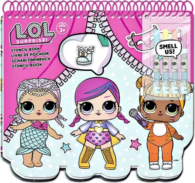 Zdjęcie produktu dla L.O.L. Surprise – książka z szablonami / kolorowanka, 32 elementy, LOL