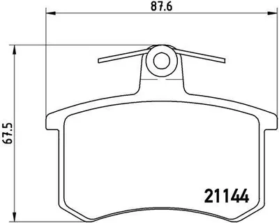 Produktbild von Brembo Bremsbelagsatz, Scheibenbremse Hinterachse P 85 013