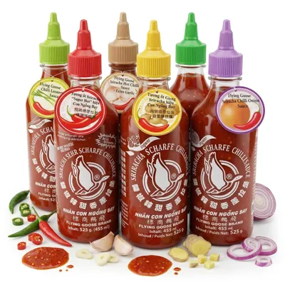 Produktbild von Flying Goose Sauce 455ml verschiedene Geschmäcker - Sriracha scharfe Chilli Sauce