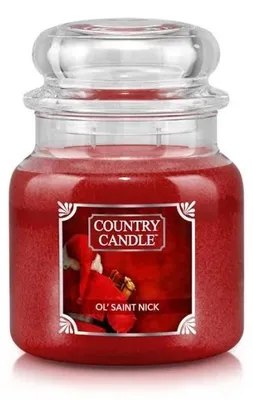 Image de Bougie parfumée Country Candle "Ol' Saint Nick", taille moyenne, à deux mèches (453 g)