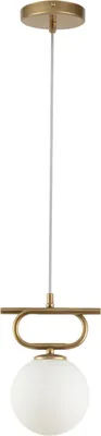 Obrázek produktu pro Dekorativní závěsná lampa zlatá elegantní skleněná bílá koule Tes 1xG9 12W Sigma Lighting