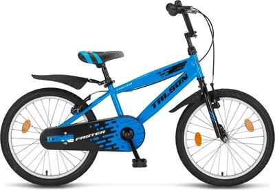 Produktbild von 20 Zoll Fahrrad TALSON Kinderfahrrad inkl. Kettenschutz und Zubehör Blau