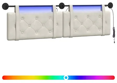 Produktbild von Hängendes Kopfteil Mit LED Licht Creme Samt