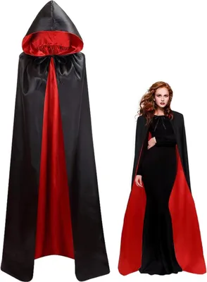 Produktbild von YIMOJOY Halloween Vampir Umhang Kinder Mädchen 120CM Schwarz/Rot