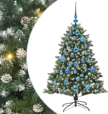 Zdjęcie produktu dla vidaXL Sztuczna choinka ze 150 diodami LED ze stojakiem Zielona 120 cm