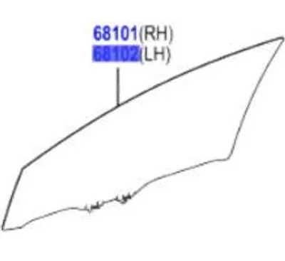 Produktbild von TOYOTA Yaris Seitenscheibe links vorne 68102-0D060 OE
