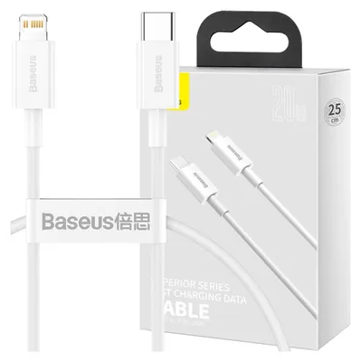 Zdjęcie produktu dla Kabel Usb-C Do Lightning Baseus Superior Series, 20W, Pd, 2M (Biały)
