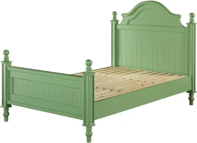 Immagine prodotto di Letto verde Letti classici Casa di campagna Letto matrimoniale Hotel Camera da letto Nuovo