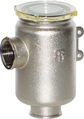 Immagine prodotto di Allpa Filtro per acqua di raffreddamento in ottone nichelato Con filtro in acciaio inox 316, 1/2", H=105mm, 2250l/ora