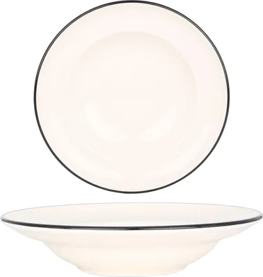 Produktbild von Bonna Pasta Teller - Linea Black - Porzellan - 27 cm (400cc)