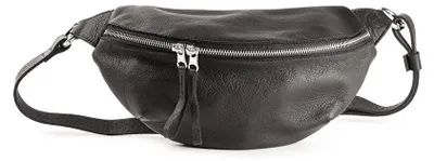 Produktbild von Hüfttasche aus Leder, schwarz.
