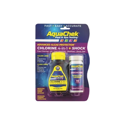 Produktbild von AquaChek Wasserteststreifen ShockChek Set pH Chlor Alkalität Stabilisator