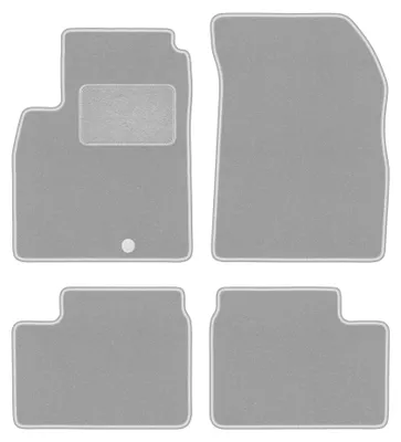 Produktbild von Velours-Fußmatten für Nissan Micra K13 2010-2016 (Schrägheck) – 4-tlg, Grau, passgenau – Wielganizator OSLO